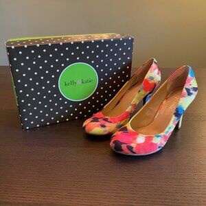 Kelly & Katie - Fun Bright Multicolor Heels - Size: 9